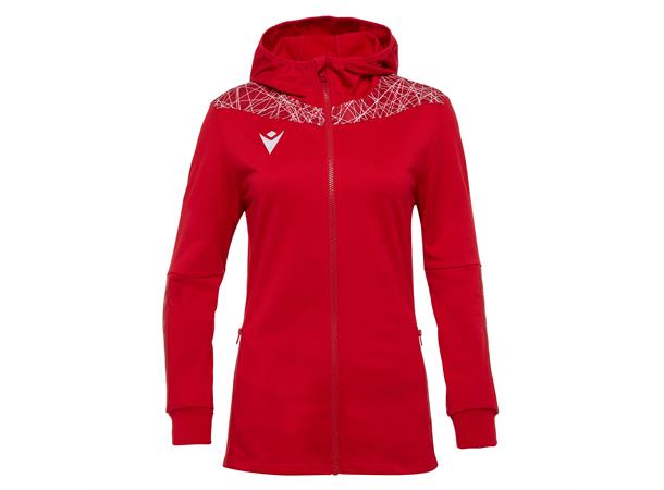 Aurora Full Zip Top Dame RED/WHT M Sporty fleecejakke 